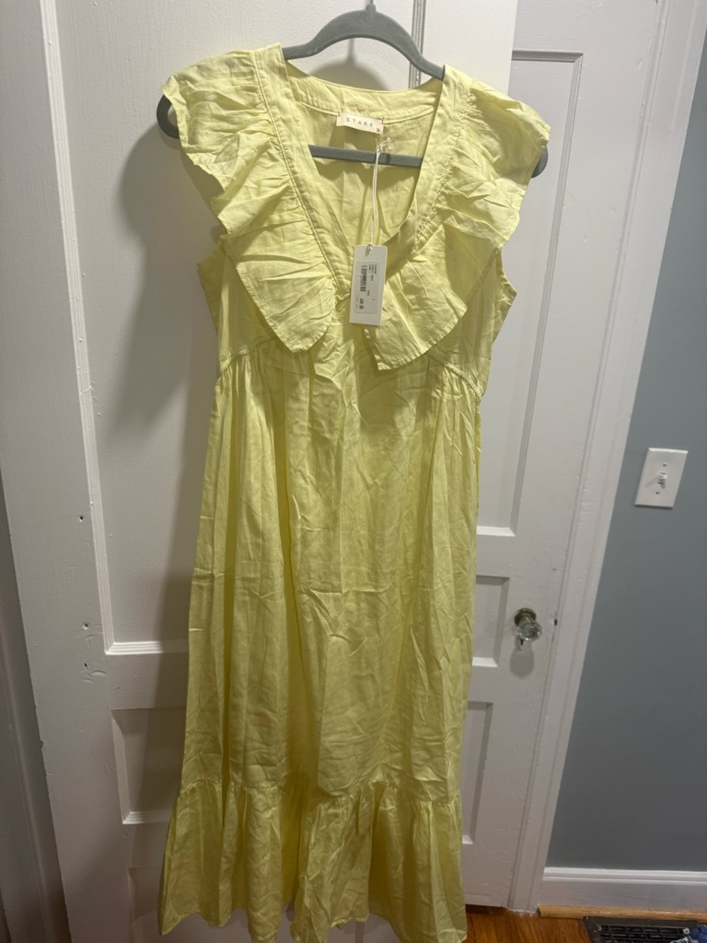 STAY Golden Yellow Ruffle Sleeve Maxi Dress
